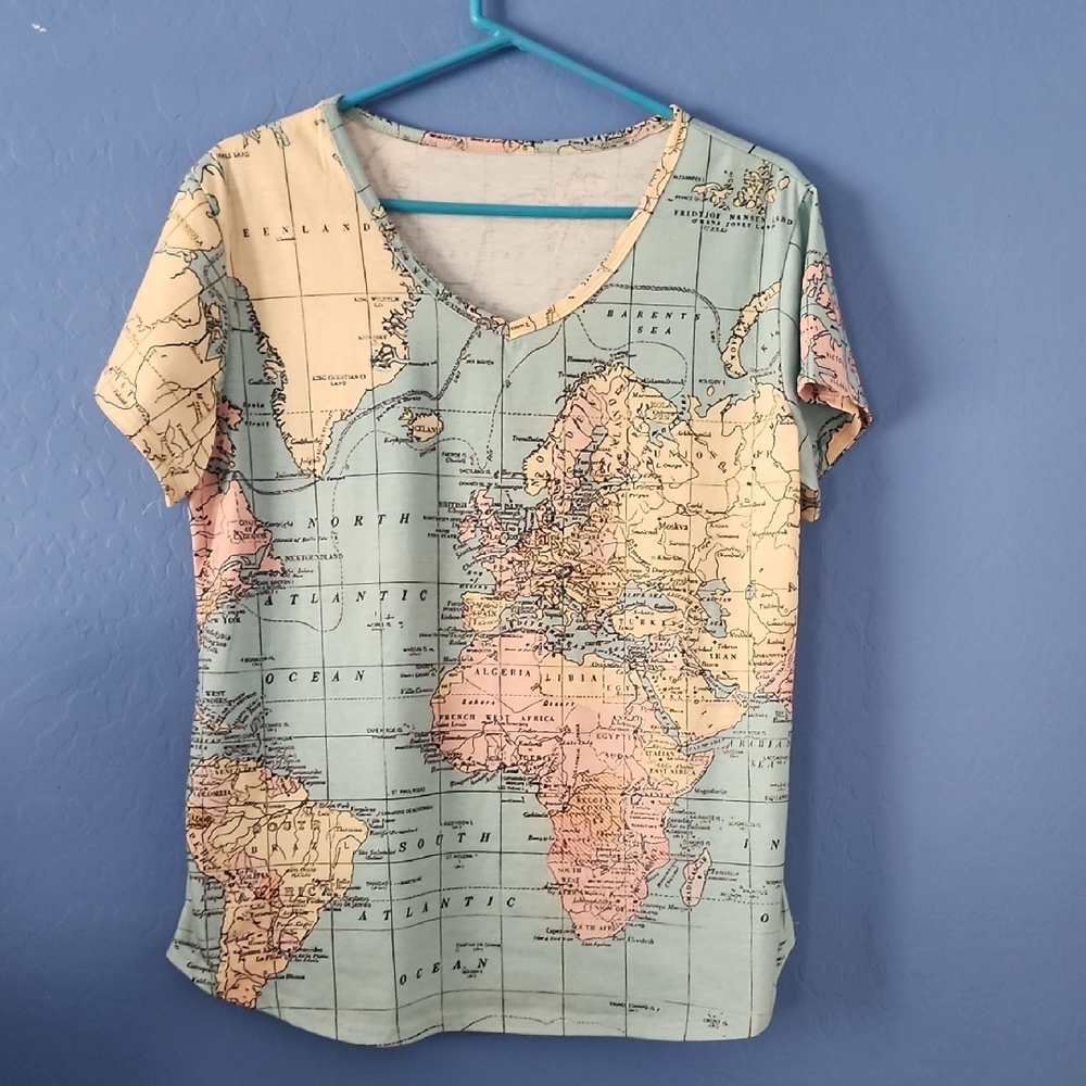 Blue Graphic Short Sleeve Relaxed T-Shirt